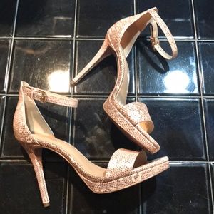 Michael Kors Lizard Embossed Leather Hutton Sandal